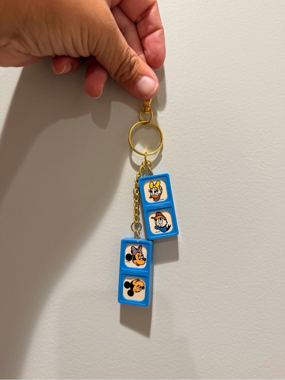 Blue Character Domino Keychain/ bag charm  with Mickey and friends